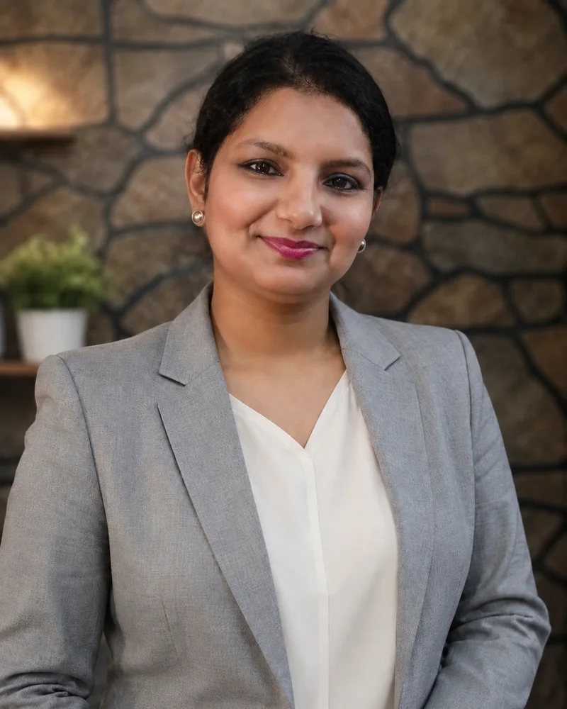 Portrait of Dr. Aarzoo, Co-Founder and Chief Operating Officer of AARHIT Systems